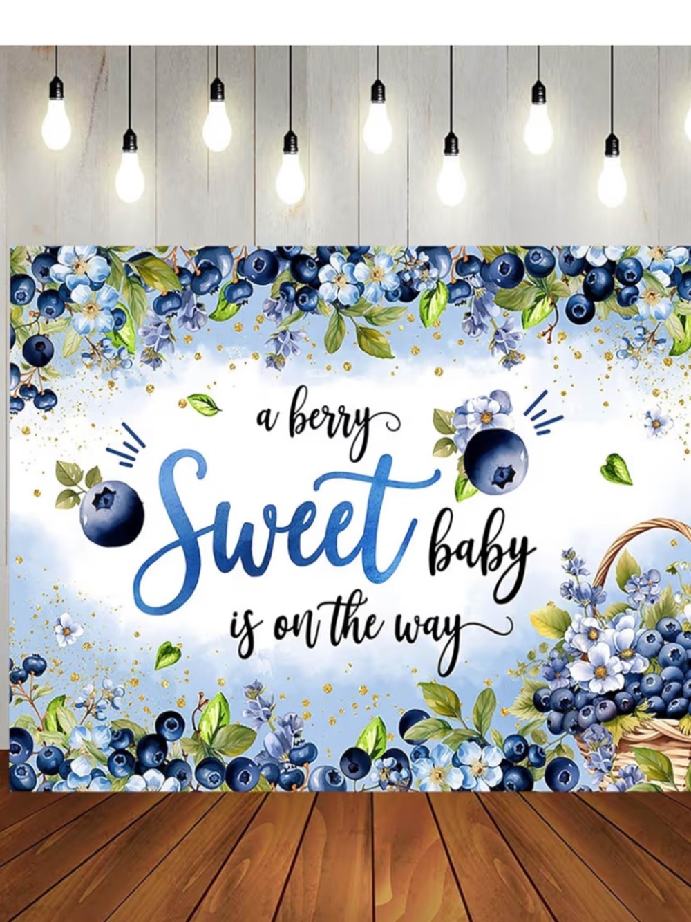 BlueBerry "Sweet Baby" Backdrop
Berry Sweet Boy Shower/Party 8’X6’